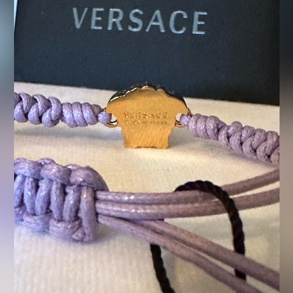 Versace Medusa head string bracelet NEW (AUTHENTIC) - Picture 2 of 11